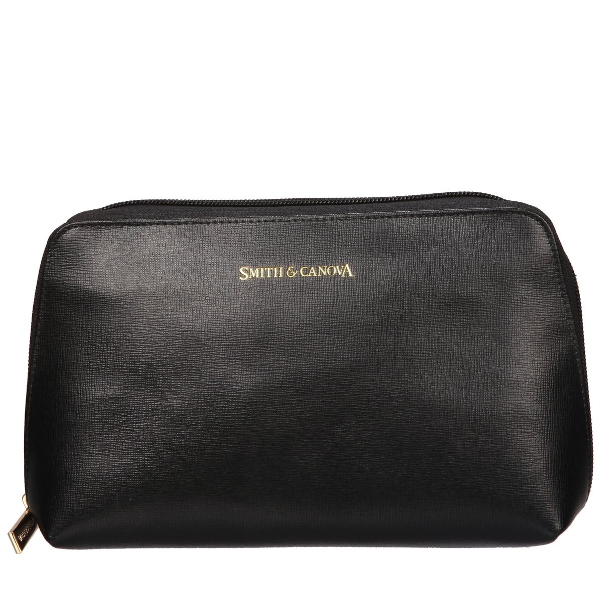 Saffiano Leather Zip Top Cosmetic Bag - Smith & Canova