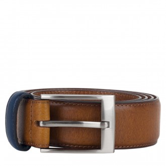 Hanging - Contrast Keeper Leather Belt