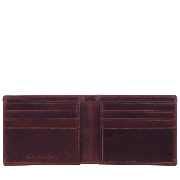 Distressed Leather Bi-fold Wallet