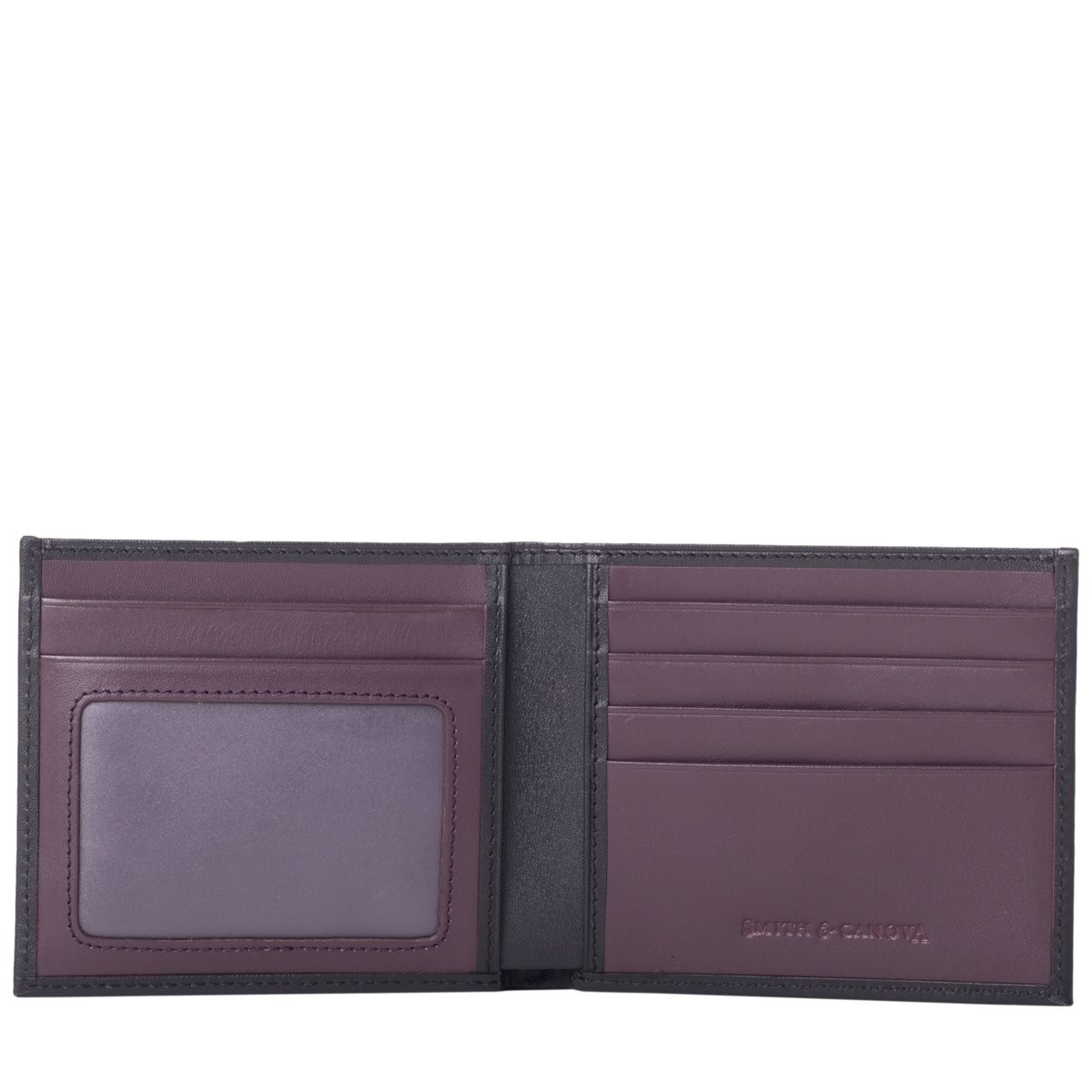 Two-tone Smooth Leather Bi-fold Wallet - Smith & Canova