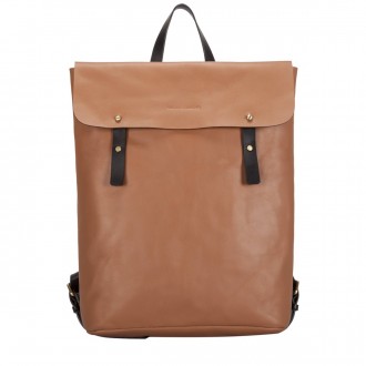 Smooth Leather Flapover Backpack