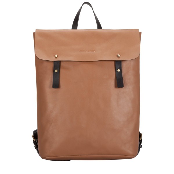 Smooth Leather Flapover Backpack