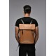 Smooth Leather Flapover Backpack