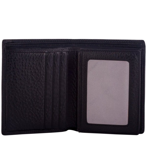Pebbled Leather Bi-fold Wallet