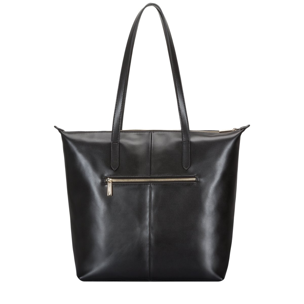 Large Smooth Leather Zip Top Tote Bag - Smith & Canova