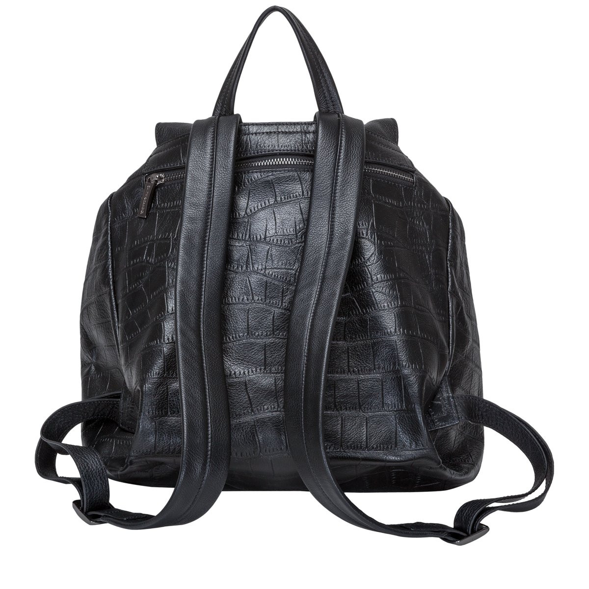 Download Croc Print Leather Drawstring Backpack - Smith & Canova