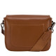 Smooth Leather Flap Over Cross Body Bag