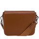 Smooth Leather Flap Over Cross Body Bag