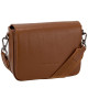 Smooth Leather Flap Over Cross Body Bag