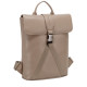 Smooth Leather Buckle Backpack