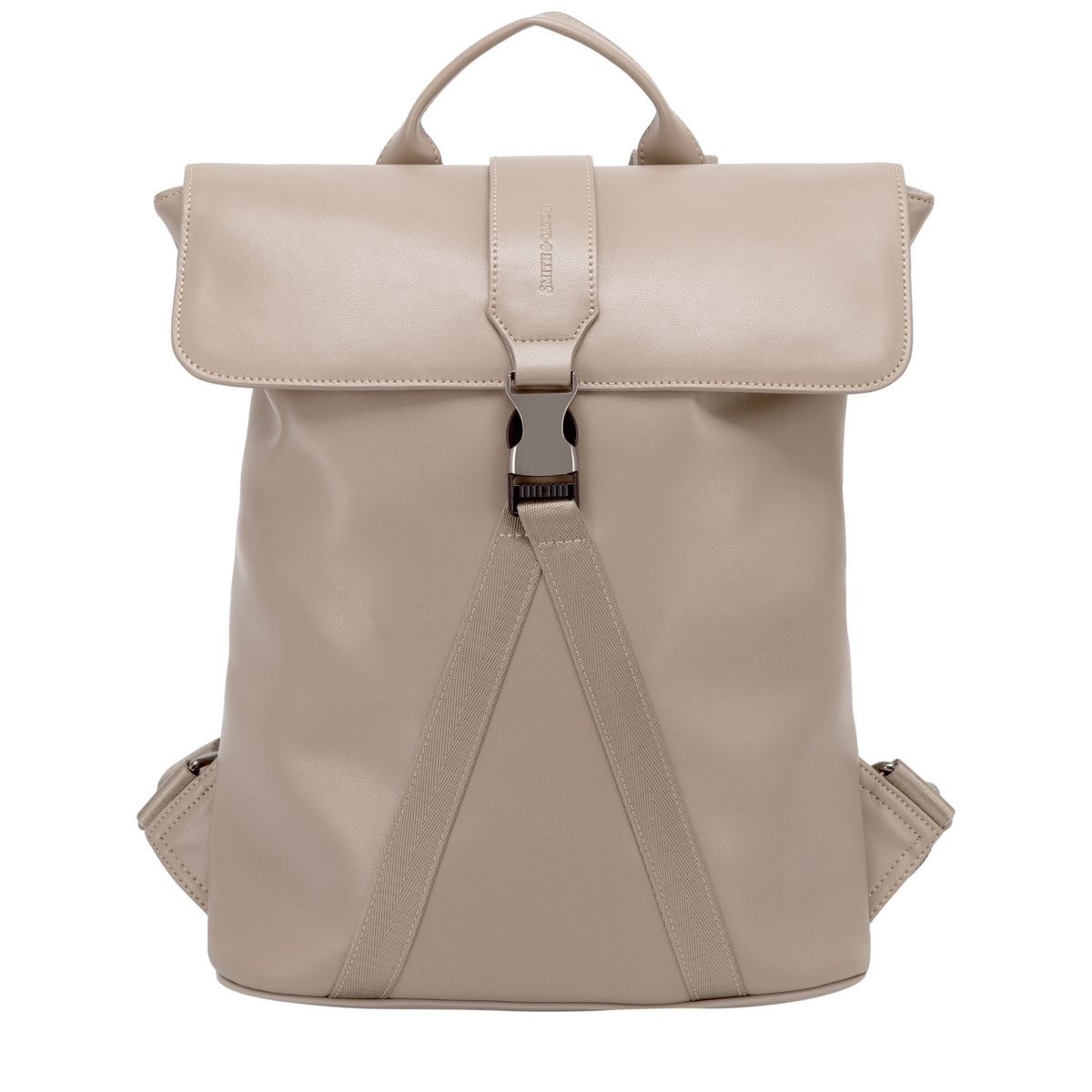 leather buckle backpack