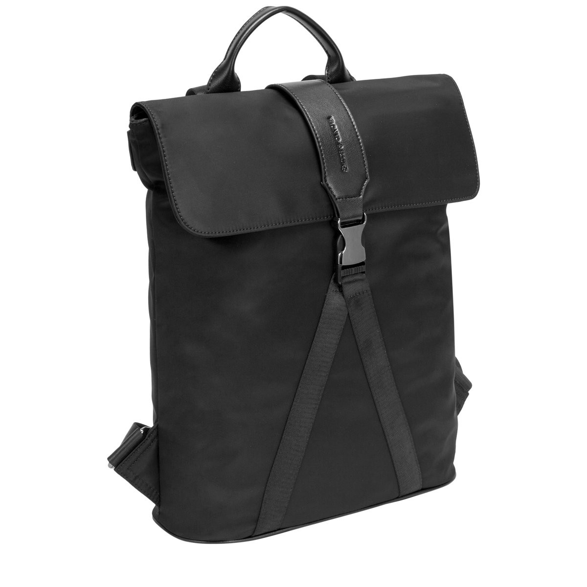leather buckle backpack