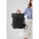 Smooth Leather Buckle Backpack