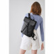 Smooth Leather Buckle Backpack