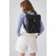 Smooth Leather Buckle Backpack