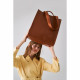 Smooth Leather Tote / Shoulder Bag