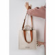 Croc Print Leather Structured Tote Bag