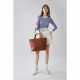 Smooth Leather E/w Tote / Shoulder Bag