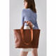 Smooth Leather E/w Tote / Shoulder Bag