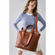 Smooth Leather E/w Tote / Shoulder Bag