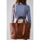 Smooth Leather E/w Tote / Shoulder Bag