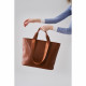 Smooth Leather E/w Tote / Shoulder Bag