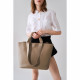 Smooth Leather E/w Tote / Shoulder Bag