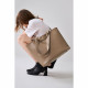 Smooth Leather E/w Tote / Shoulder Bag