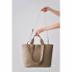 Smooth Leather E/w Tote / Shoulder Bag