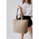 Smooth Leather E/w Tote / Shoulder Bag