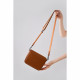 Smooth Leather Flap Over Cross Body Bag