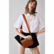 Smooth Leather Flap Over Cross Body Bag