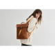 Smooth Leather Buckle Backpack